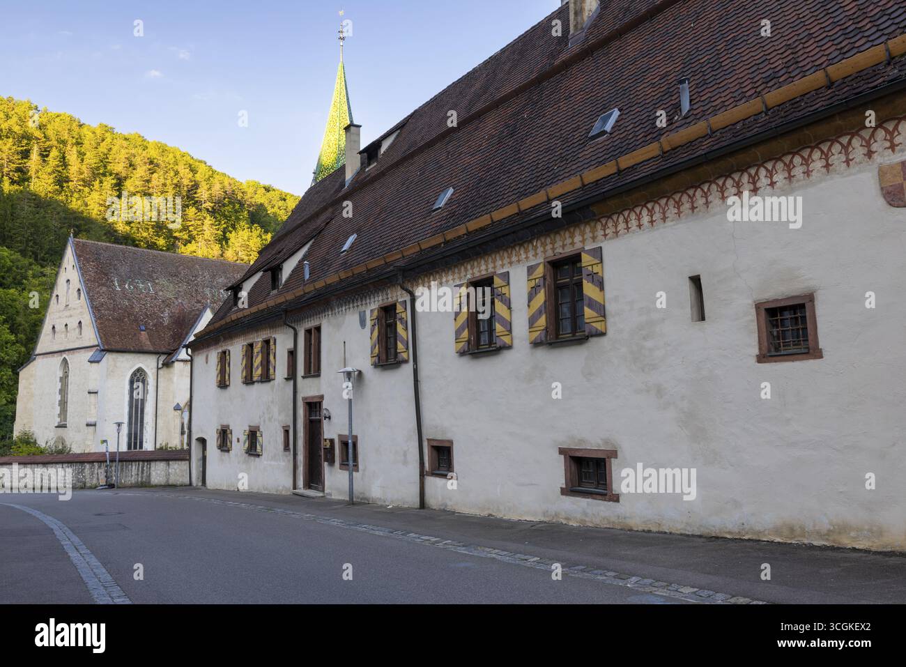 Complesso monastico, Blaubeuren, Svevia Alb, Baden-Wuerttemberg, Germania Foto Stock