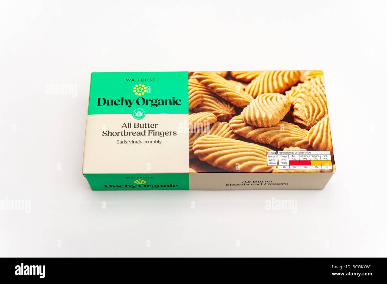 Waitrose Duchy Organic con le dita di pasta frolla al burro Foto Stock