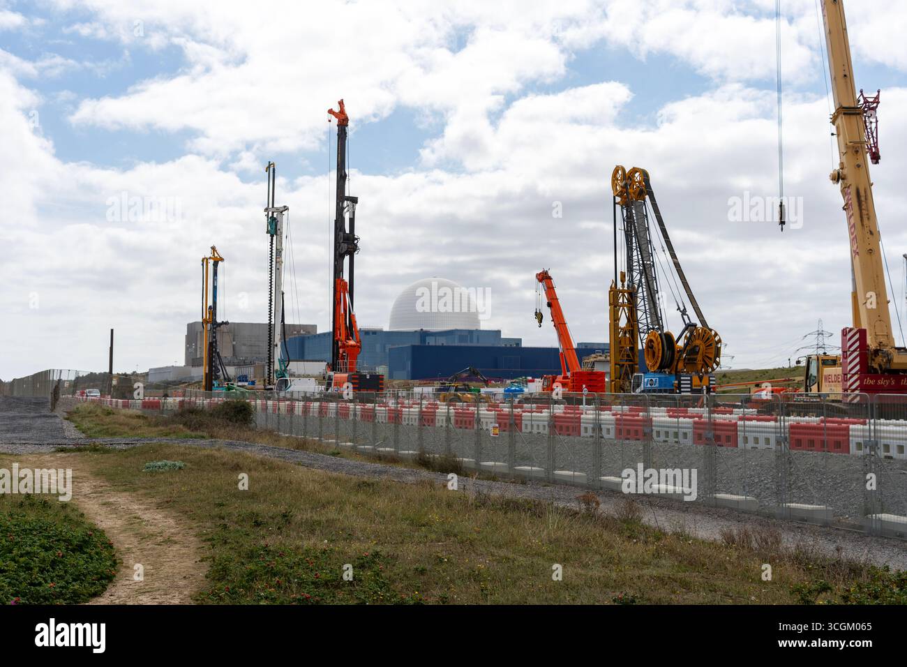 Cantiere Sizewell C Suffolk Foto Stock