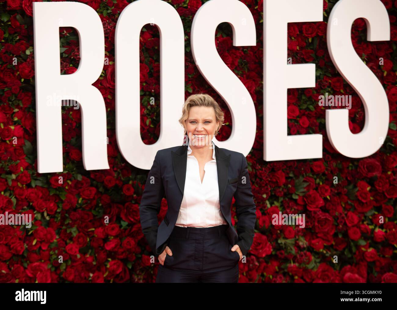 Londra, Regno Unito.Kate McKinnon, che interpreta Amy nel film, intrattiene i fotografi con le sue pose divertenti. TCristina Massei/Alamy Live News Foto Stock