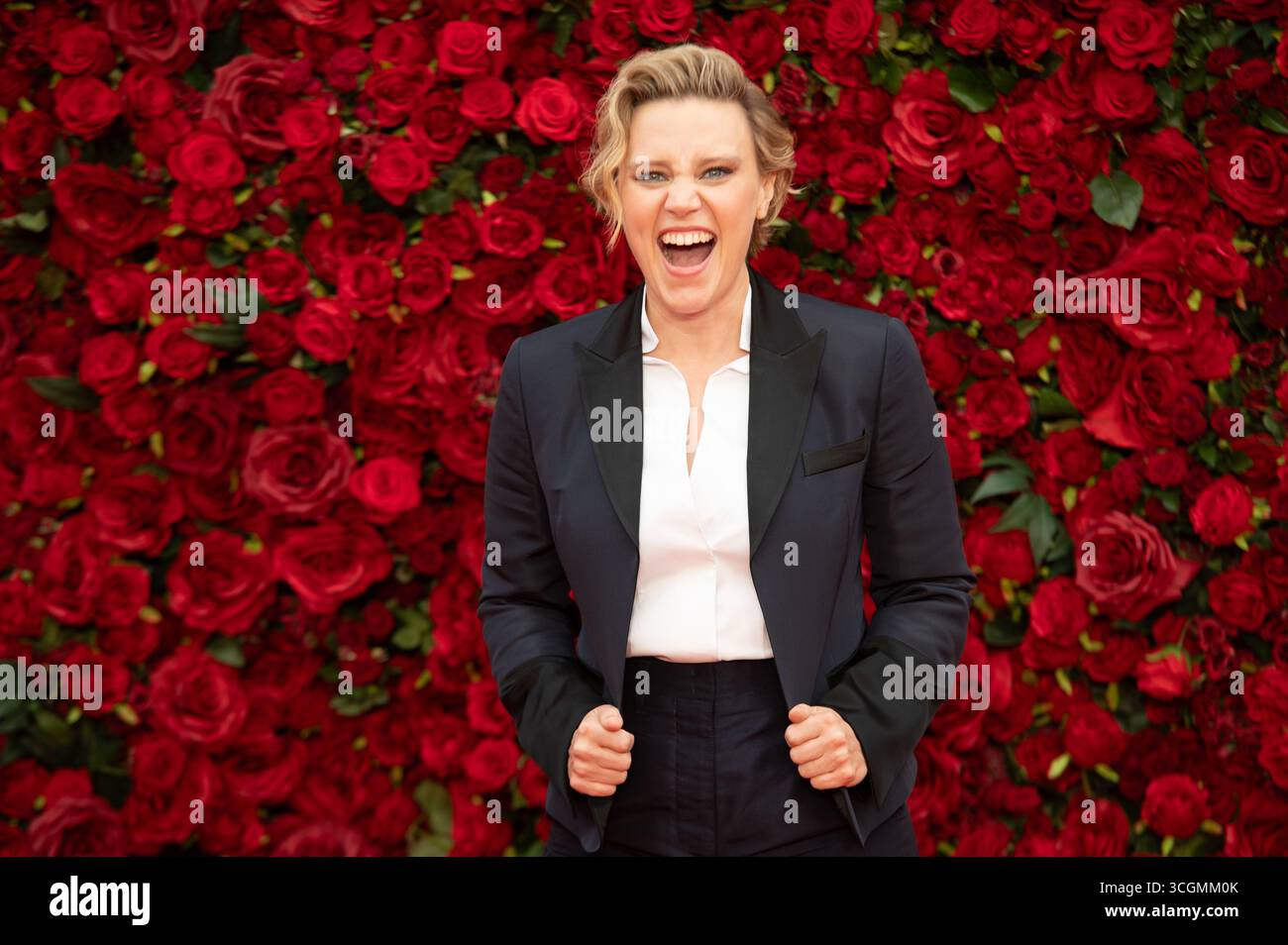 Londra, Regno Unito.Kate McKinnon, che interpreta Amy nel film, intrattiene i fotografi con le sue pose divertenti. TCristina Massei/Alamy Live News Foto Stock