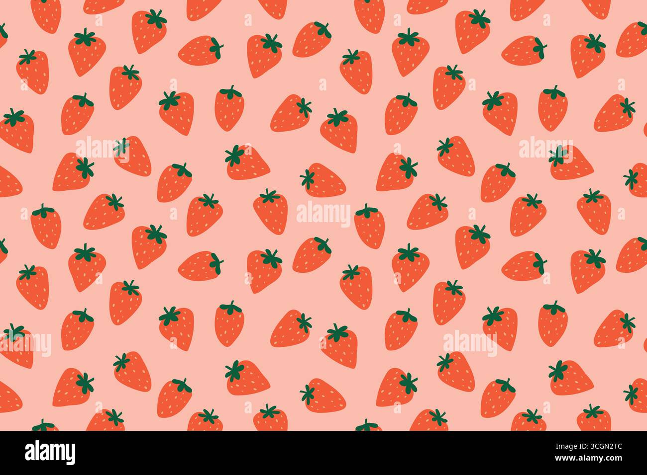 motivo senza cuciture con frutti di fragola, perfetto per abbigliamento a tema estivo, arredamento per la casa, confezioni, articoli di cancelleria e biglietti d'auguri Illustrazione Vettoriale