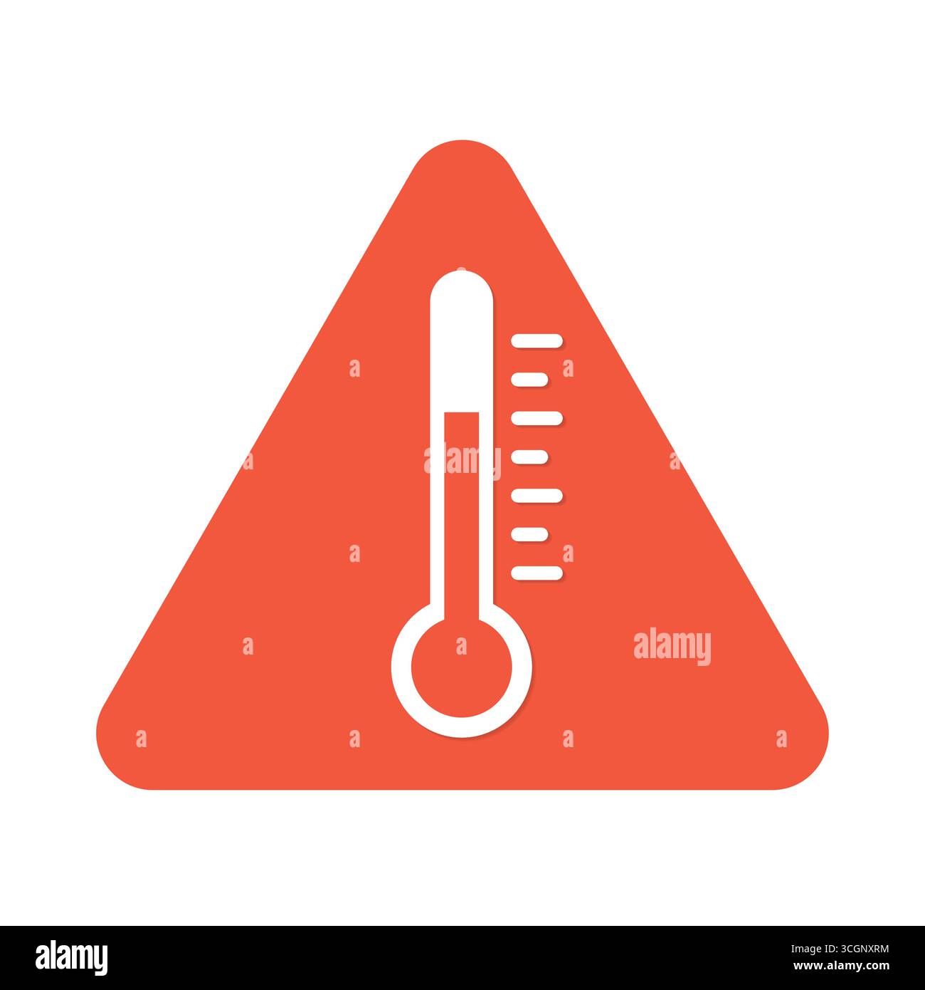 Temperatura di avvertimento: cautela acqua molto calda - 300 x 100 mm