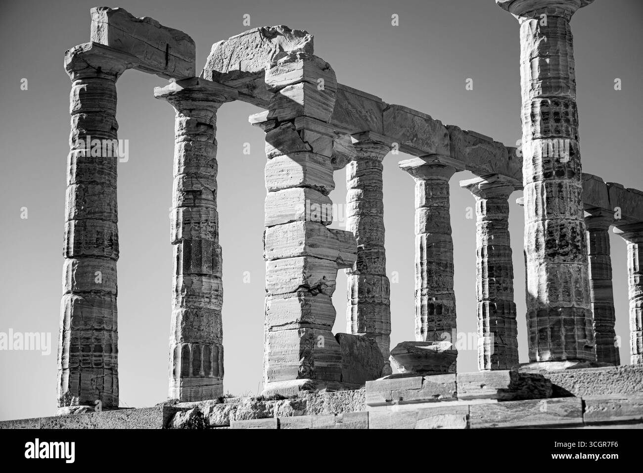Tempio di Poseidone, Sounion, Grecia Foto Stock