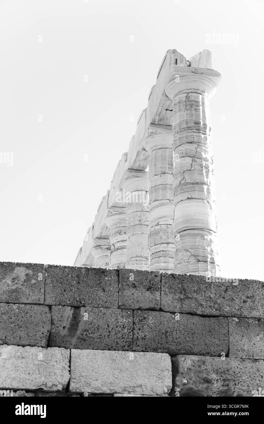 Tempio di Poseidone, Sounion, Grecia Foto Stock