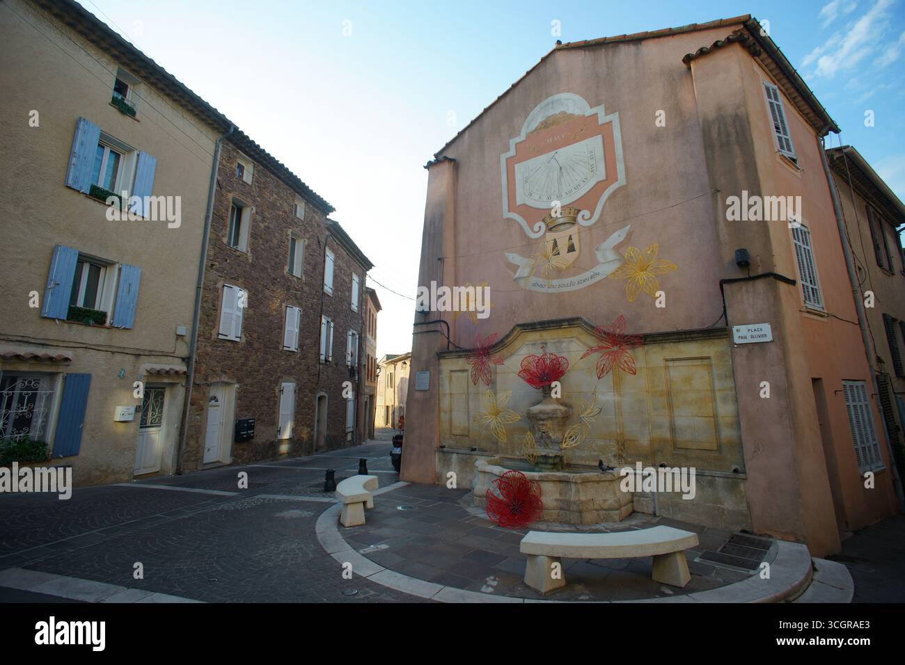 Strada a Roquebrune-sur-Argens, Francia Foto Stock