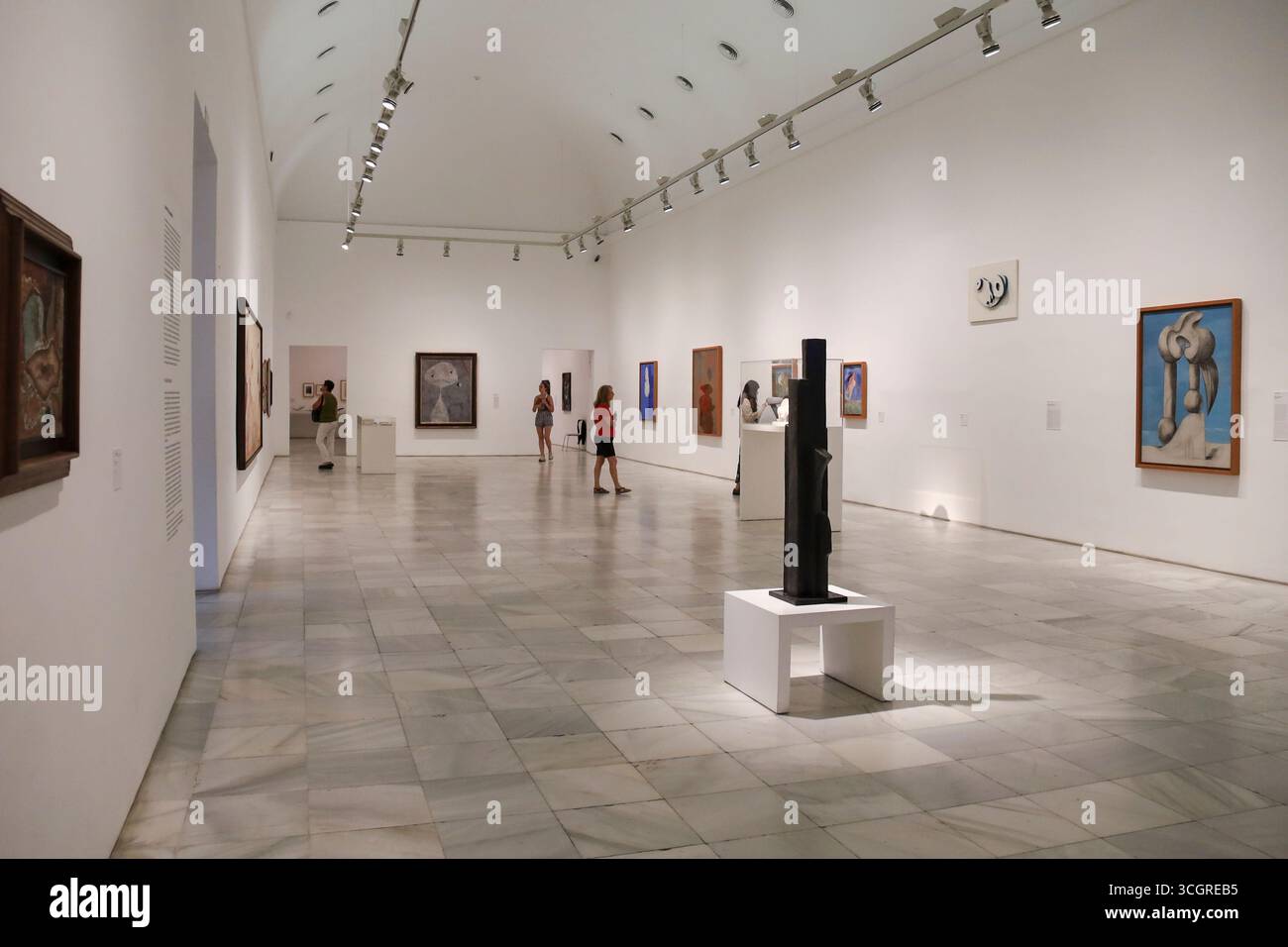 Madrid, Spagna - 13 agosto 2025: Interno del Museo Nacional Centro de Arte Reina Sofia nella città di Madrid Foto Stock