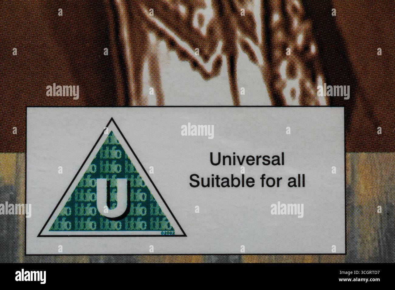 Classificazione U su custodia DVD - universale adatto per tutti - classificazione per età pellicola bbfc Foto Stock