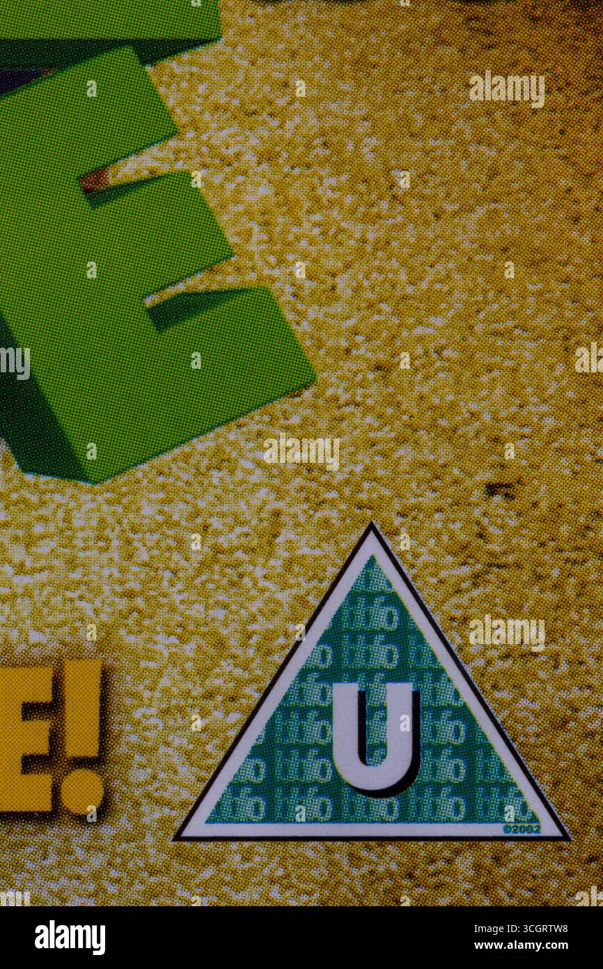 Classificazione U su DVD - classificazione per età della pellicola classificazione bbfc Foto Stock