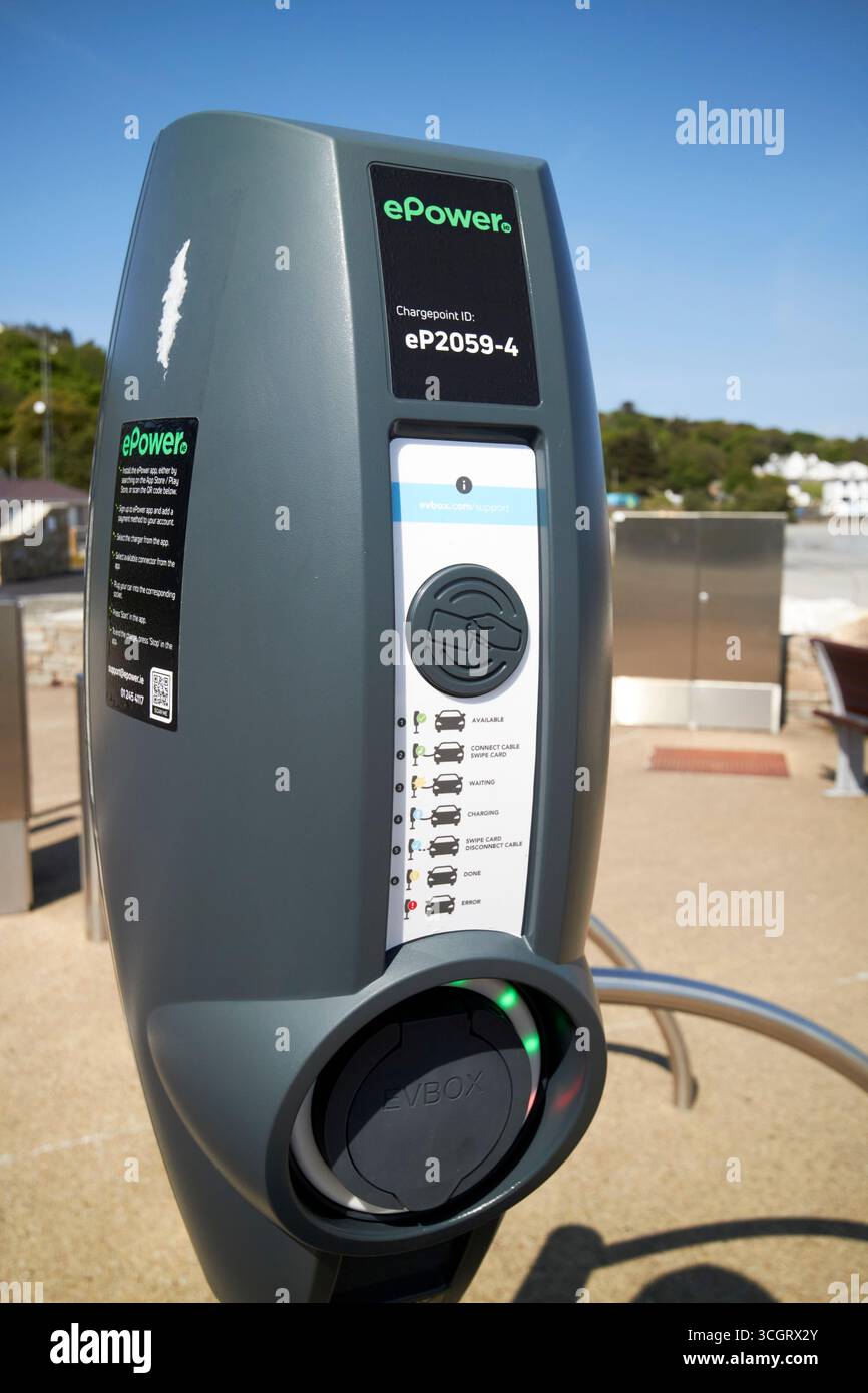 carica epower ev su arainmore island contea di mhor donegal repubblica d'irlanda Foto Stock