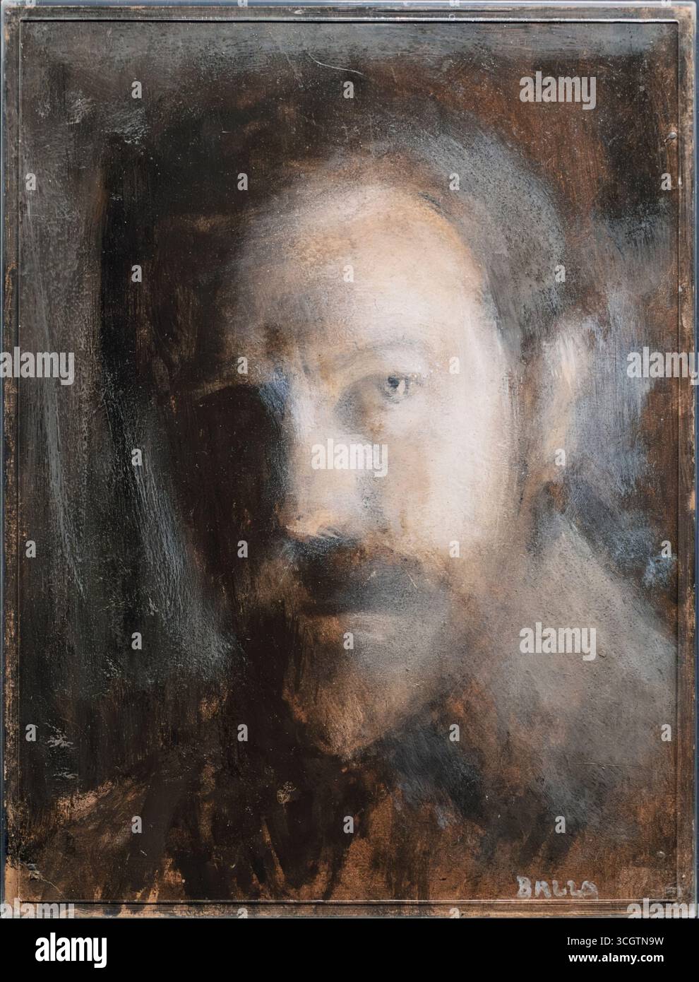 Giacomo balla, Autoritratto notturno, 1909, olio e smalto giapponese su cartone, Collezione Bank of Italy, Italia Foto Stock