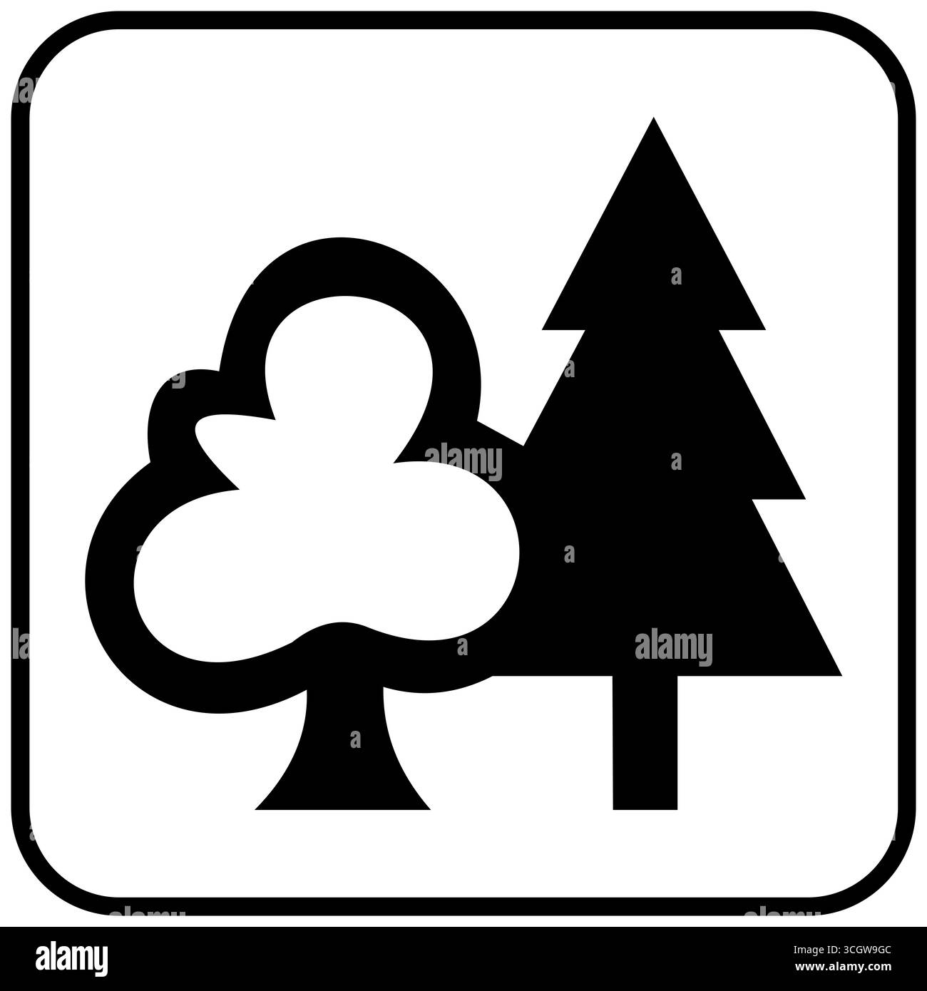 Icona del centro visitatori della Commissione forestale Foto Stock