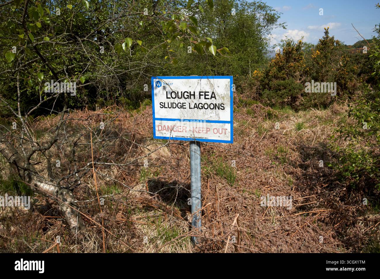 lough fea fanghi laguna trattamento acque reflue contea londonderry irlanda del nord regno unito Foto Stock