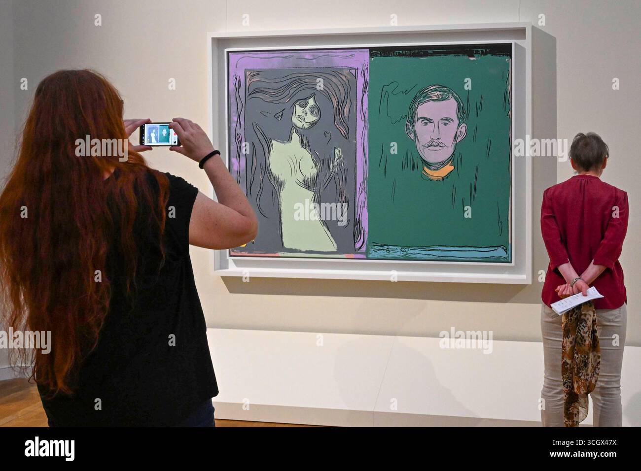 Kunst Kultur Malerei Bildende Kunst 28.08.2025 Chemnitz Kulturhauptstadt Europas 2025 Kunstsammlung am Theaterplatz - Edward Munch ANGST - Andy Warhol Foto Stock