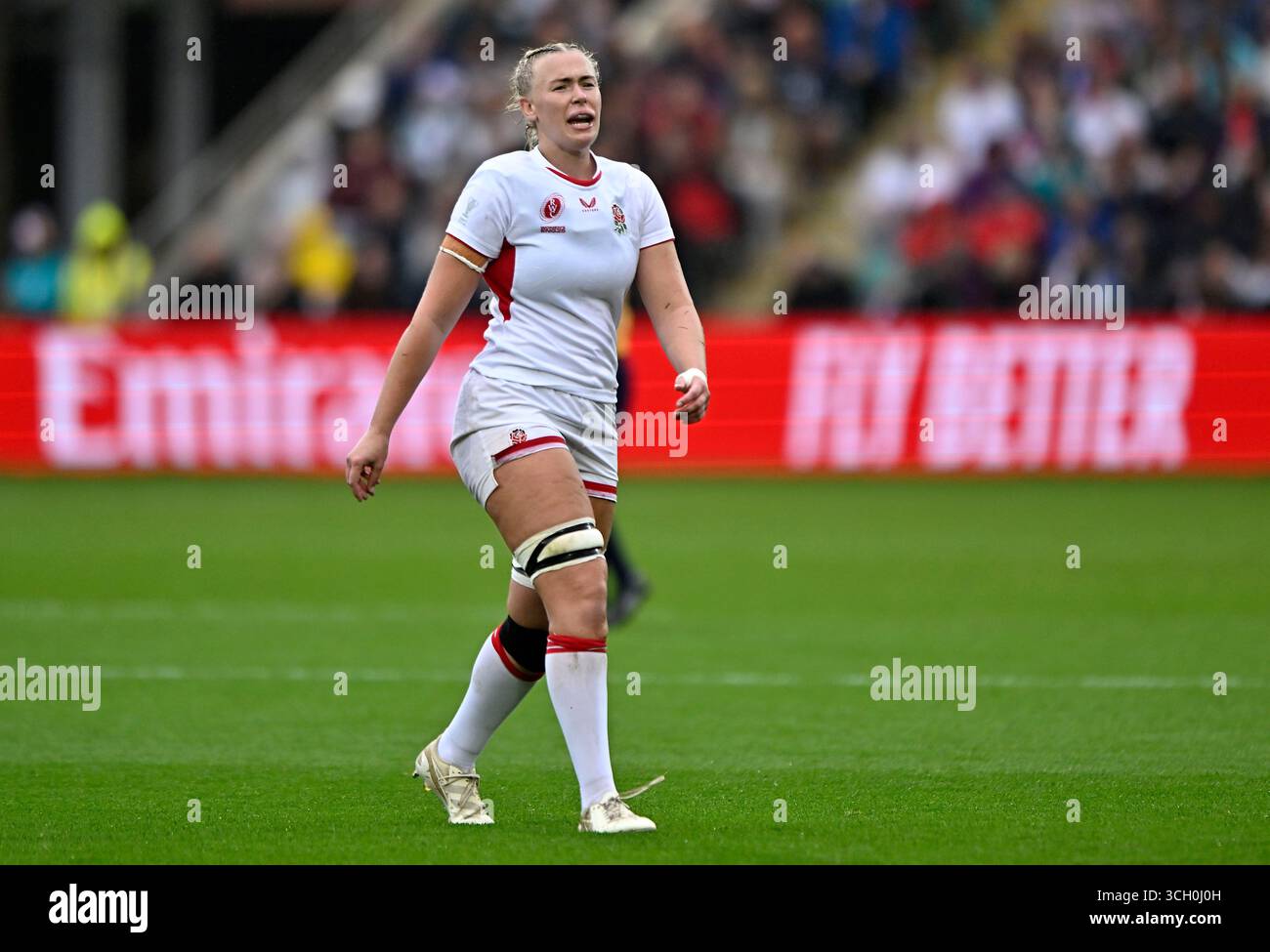 Northampton, Regno Unito. 30 agosto 2025. Coppa del mondo di rugby femminile. Inghilterra V Samoa. Franklins Gardens. Northampton. Rosie Galligan (Inghilterra) durante la Coppa del mondo di rugby femminile England V Samoa, piscina A, partita di rugby. Crediti: Sport in foto/Alamy Live News Foto Stock