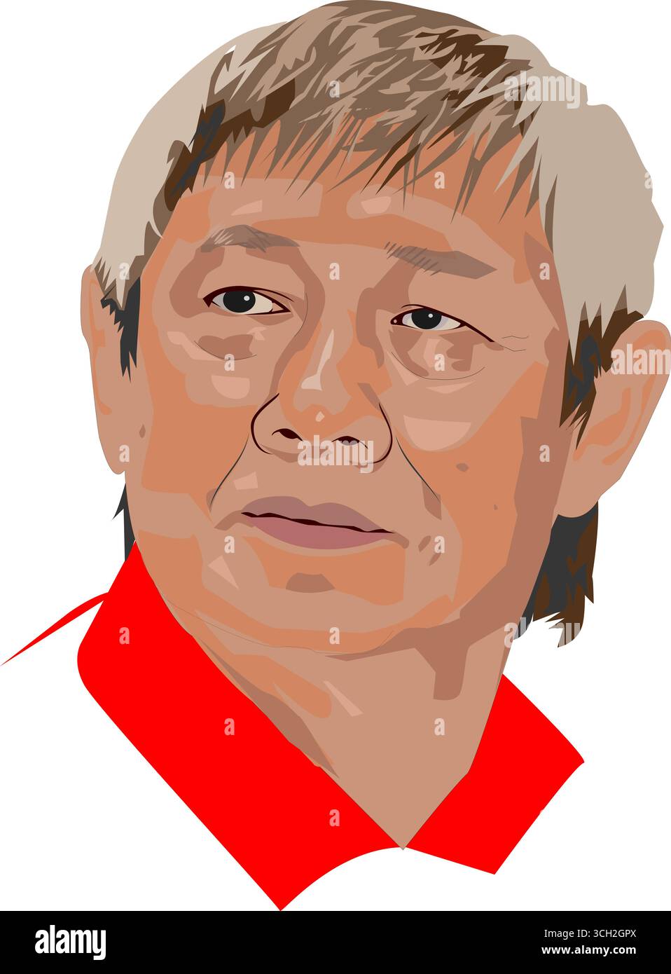 Christian Hadinata Portrait Vector Illustrazione Vettoriale
