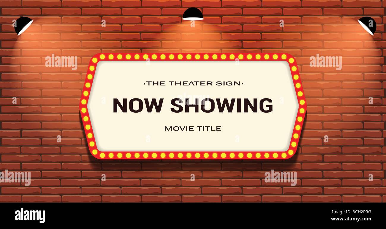 sfondo cinematografico con splendide luci luminose Illustrazione Vettoriale