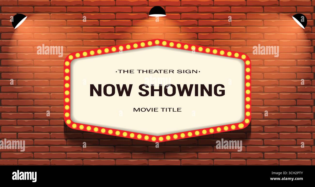 sfondo cinematografico con splendide luci luminose Illustrazione Vettoriale