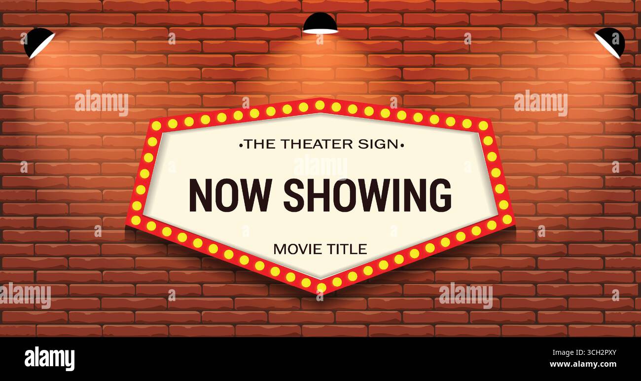 sfondo cinematografico con splendide luci luminose Illustrazione Vettoriale