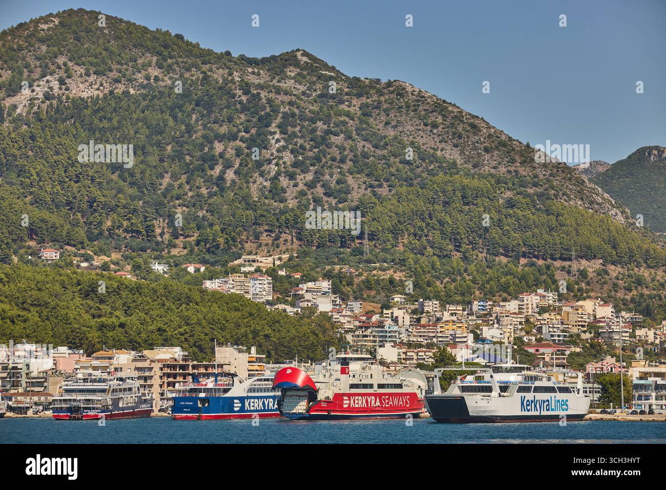 Igoumenitsa porto principale di Thesprotia Foto Stock