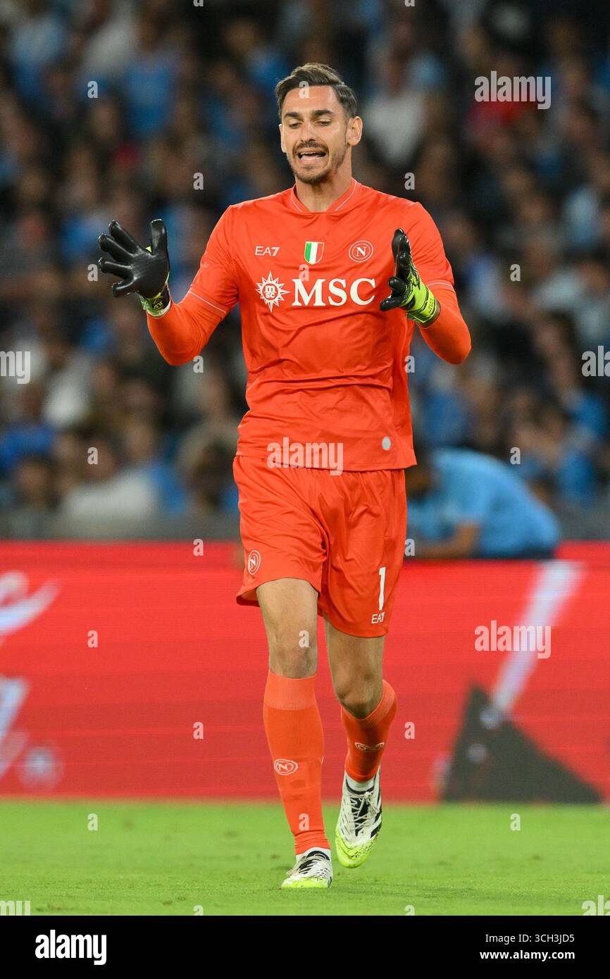 30 agosto 2025, Stadio Diego Armando Maradona, Napoli, Italia; partita di serie A Enilive; Napoli contro Cagliari; Alex Meret del Napoli Foto Stock