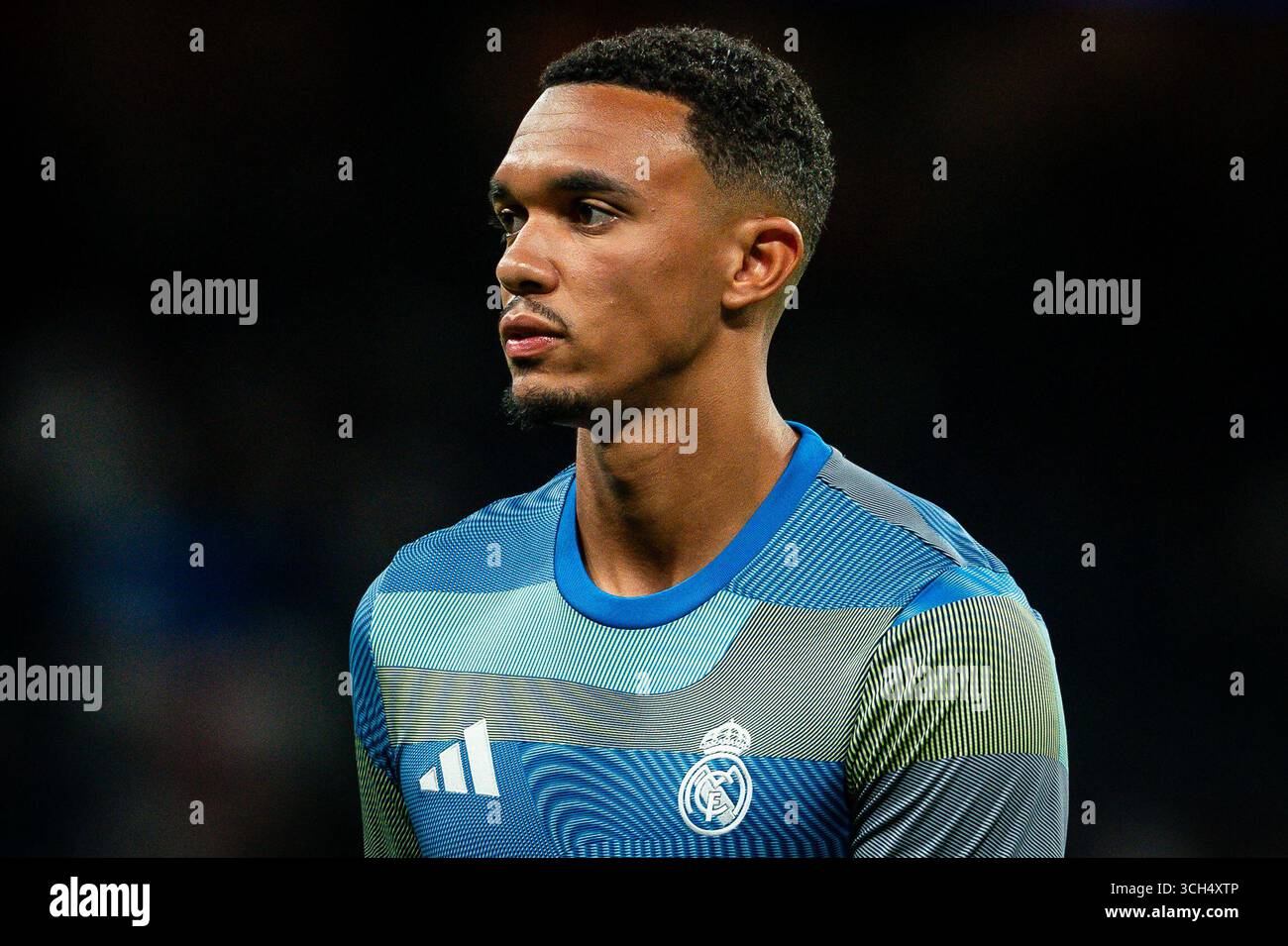 Madrid, Espagne. 30 agosto 2025. Trent ALEXANDER-ARNOLD del Real Madrid durante la partita di calcio della Liga spagnola tra il Real Madrid CF e l'RCD Mallorca il 30 agosto 2025 allo stadio Santiago Bernabeu di Madrid, Spagna - foto Matthieu Mirville (Tomas Garrido)/DPPI Credit: DPPI Media/Alamy Live News Foto Stock