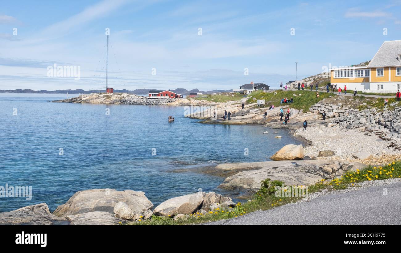 Servizi costieri a Nuuk, Groenlandia Foto Stock