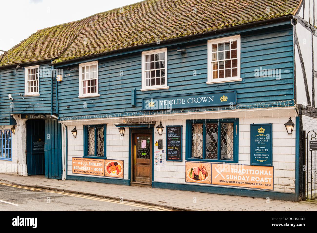YE Olde Crown, High Streeet, Edenbridge, Kent Foto Stock