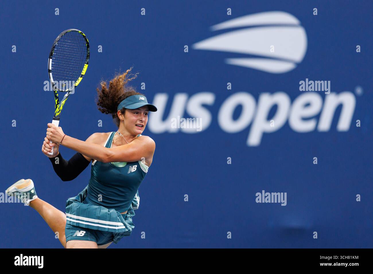 Stati Uniti. 31 agosto 2025. Queens, New York. 31 agosto 2025: Tahlia Kokkinis (AUS) durante gli US Open 2025. Crediti: Corleve/Alamy Live News Foto Stock