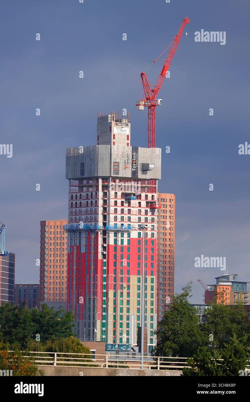 Appartamenti Sky Gardens in costruzione a Leeds, West Yorkshire, Regno Unito Foto Stock