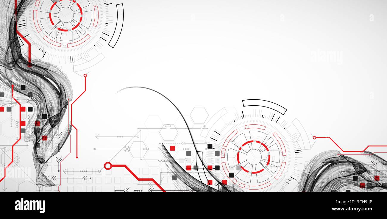 Lo sfondo astratto dell'arte delle onde. Modello per la presentazione scientifica e tecnologica. Vettore. Illustrazione Vettoriale