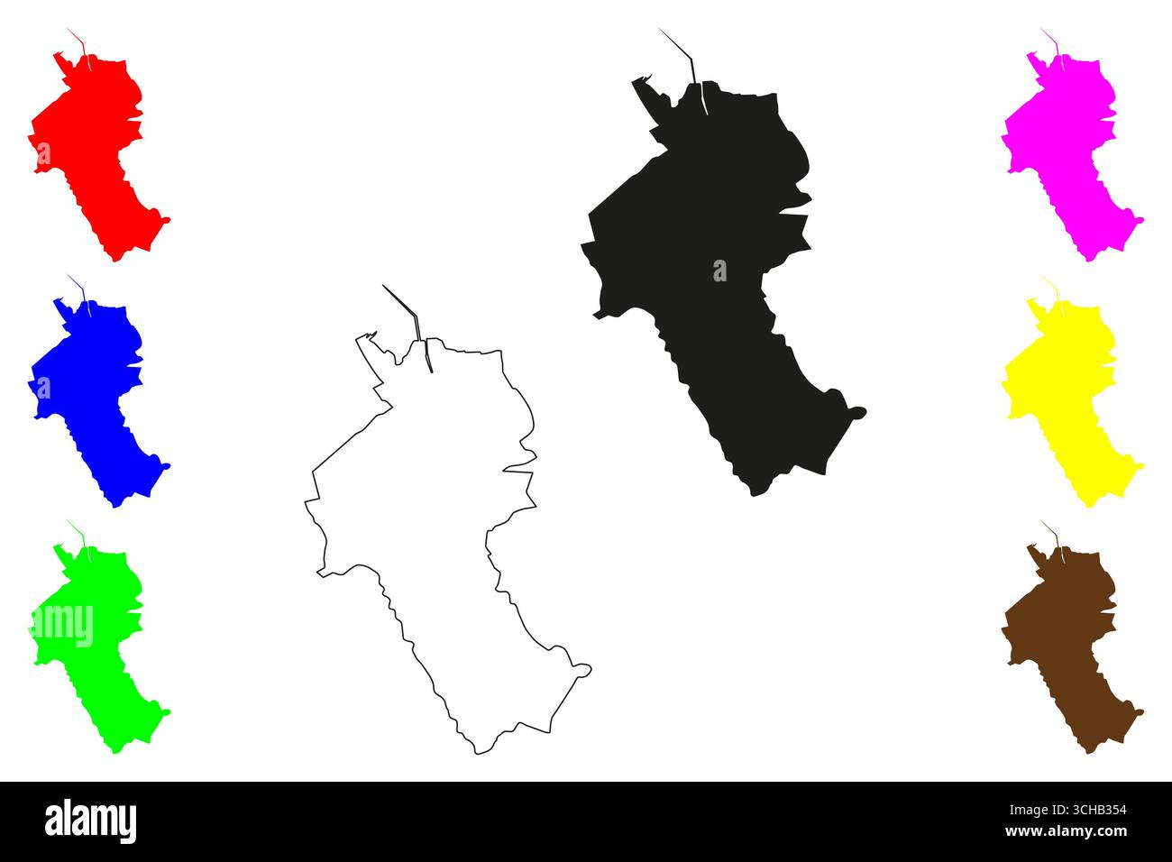Illustrazione vettoriale della città di Tripoli (Repubblica del Libano), schizzo dello scarabeo mappa di Tripoli Illustrazione Vettoriale