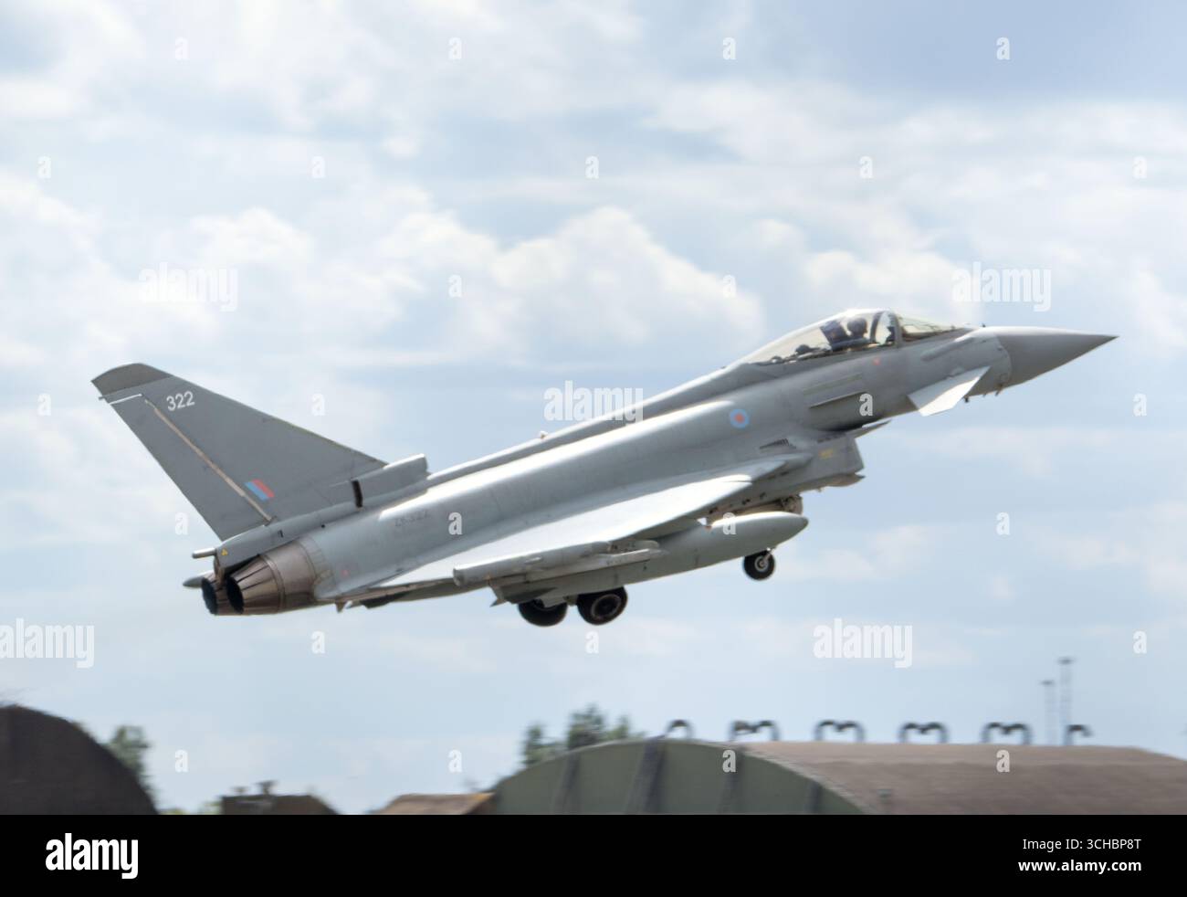 RAF Typhoon, RAF Coningsby, Lincolnshire Foto Stock