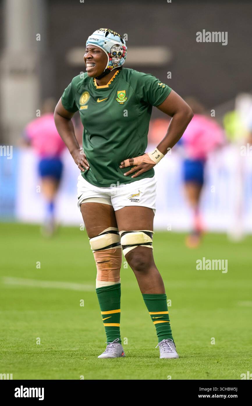 Partita di Coppa del mondo di rugby femminile Sudafrica vs Italia allo York Community Stadium il 31 agosto 2025 Foto Stock