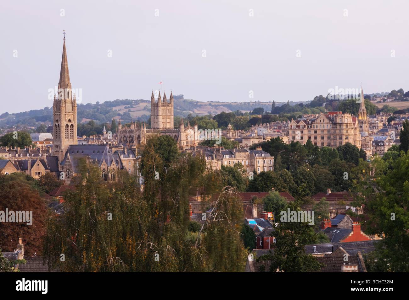 Inghilterra, Somerset, Bath, vista panoramica sulla città Foto Stock