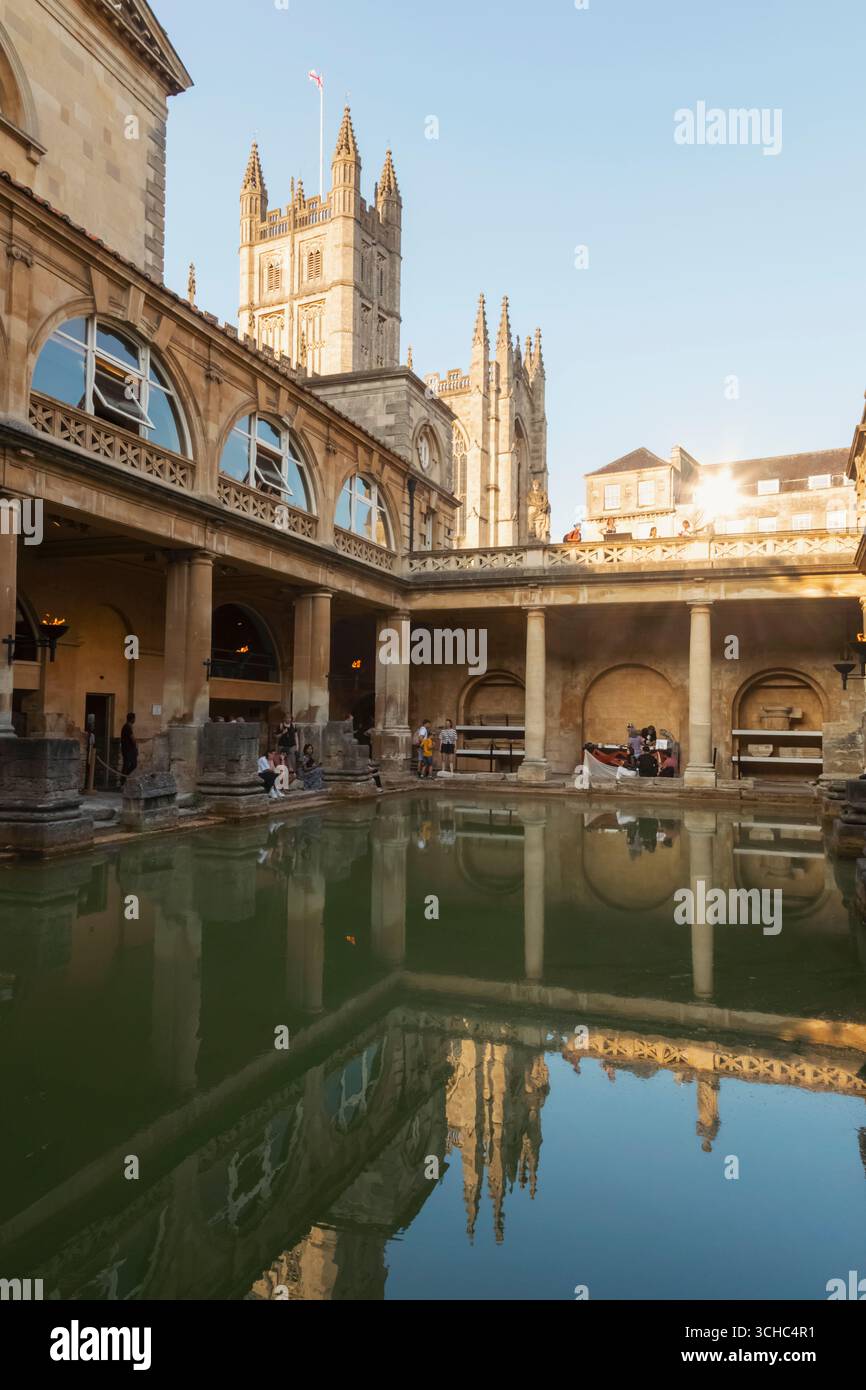 Inghilterra, Somerset, Bath, le terme romane, il grande bagno Foto Stock