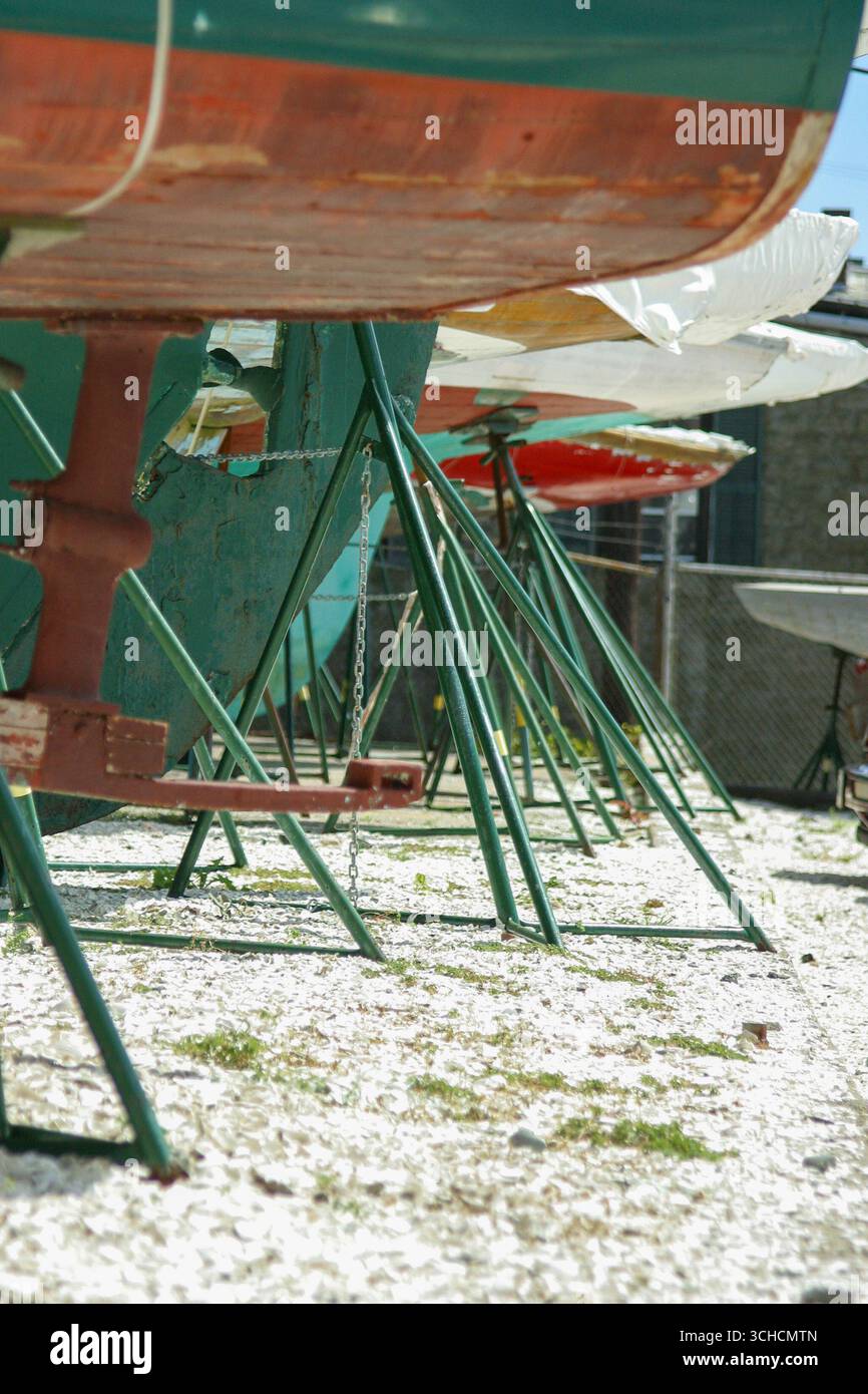 Restauro di imbarcazioni Foto Stock