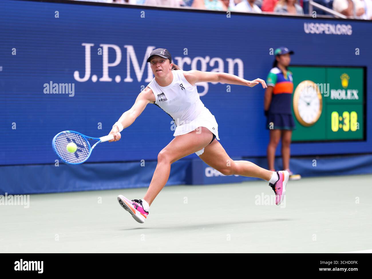 Flushing Meadows, New York, Stati Uniti. 1 settembre 2025. Numero 2 testa di serie Ina Swivel durante la sua vittoria al quarto turno contro Ekaterina Alexandrova agli US Open. Crediti: Adam Stoltman/Alamy Live News Foto Stock