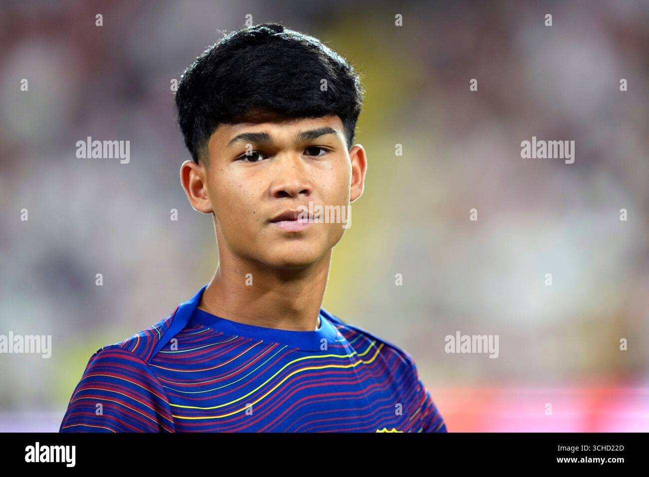 Madrid, Spagna. 31 agosto 2025. Pedro Fernandez, Dro del FC Barcelona durante la Liga EA Sports match tra Rayo Vallecano e FC Barcelona giocato allo stadio Vallecas il 31 agosto 2025 a Madrid. (Foto di Cesar Cebolla/PRESSIN) credito: PRESSINPHOTO SPORTS AGENCY/Alamy Live News Foto Stock