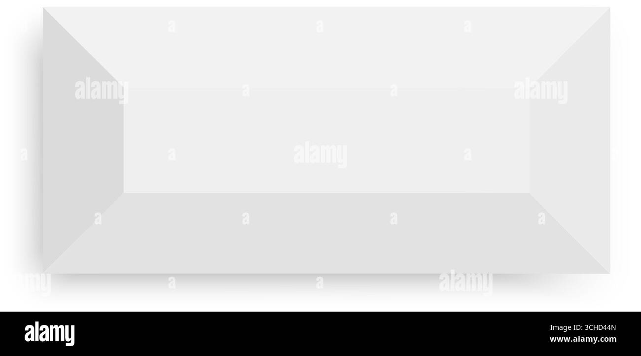 Vista dall'alto della tenda parasole rettangolare. Ombrello gazebo. Evento tendina parasole. Modello con tettoia del mercato isolato su sfondo bianco. Cafe Terrase roof. Modello di selezione corretto. Illustrazione realistica vettoriale. Illustrazione Vettoriale