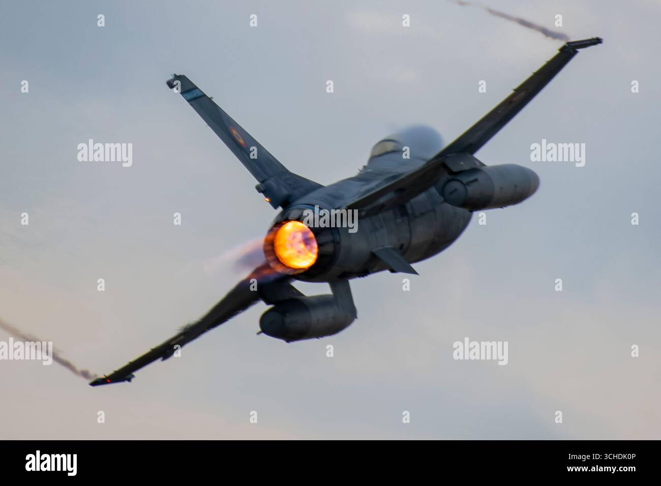 F-16 Fighting Falcon al BIAS Air Show 2025 di Bucarest, Romania Foto Stock