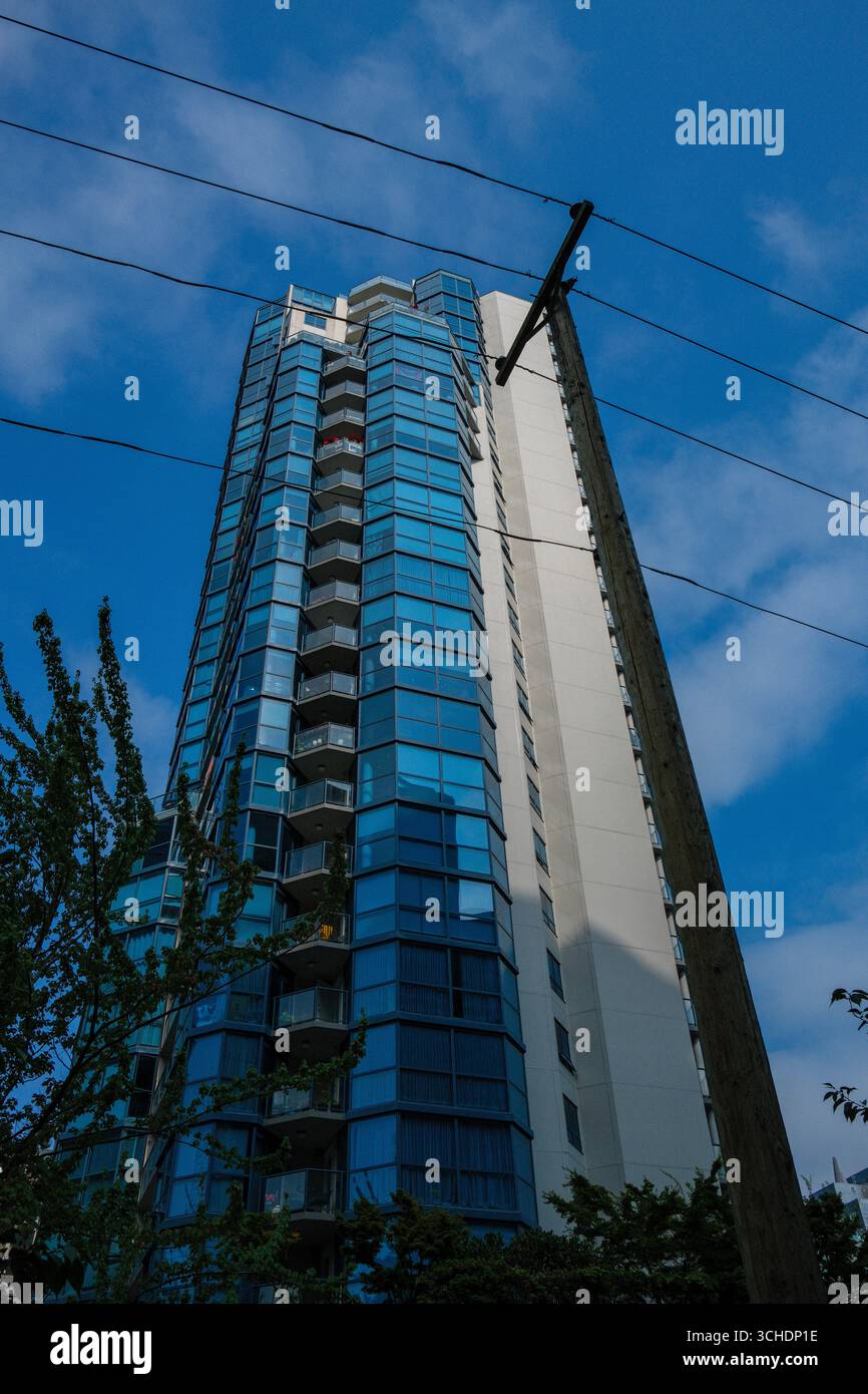 Il condominio Palais Georgia lungo West Georgia Street a Coal Harbour, nel centro di Vancouver, BC. Foto Stock