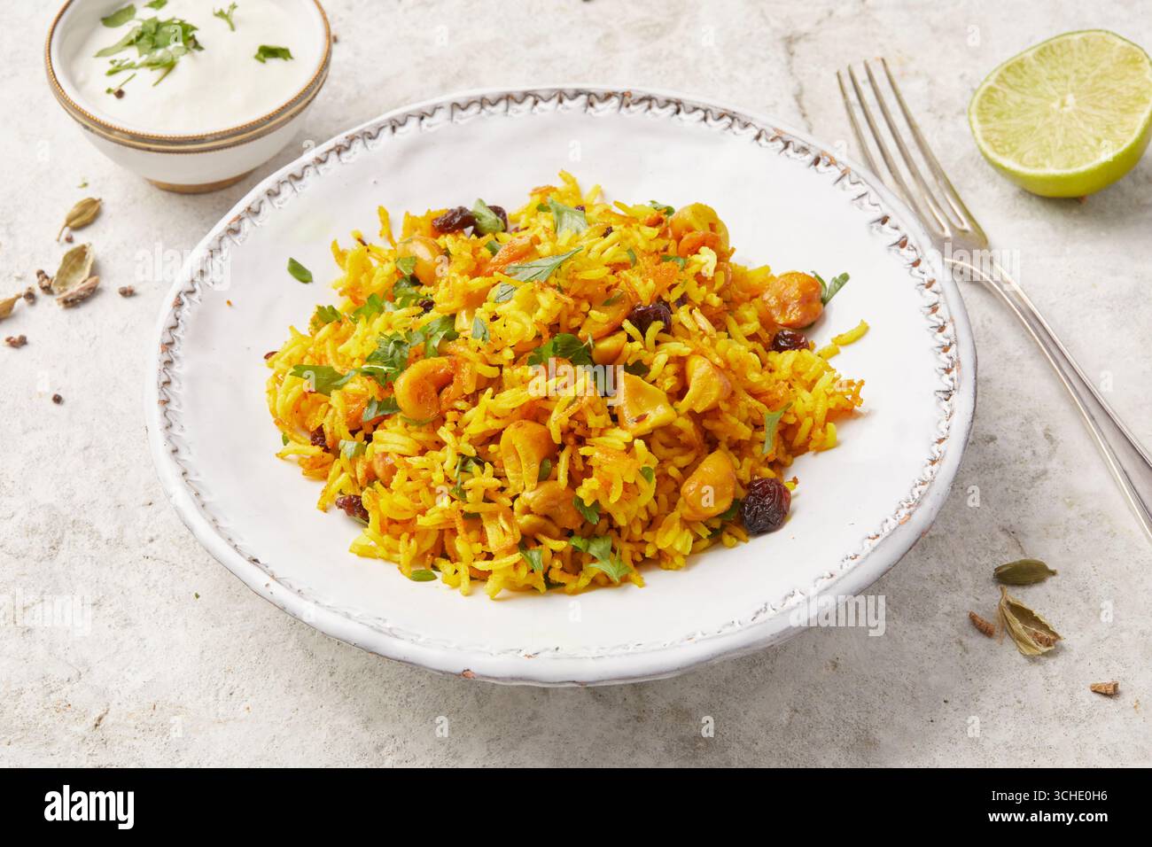 Riso curcuma Foto Stock