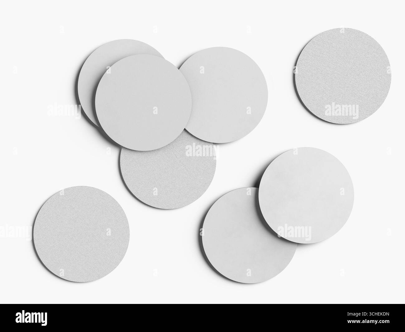 Set per il Realistic Coaster Mockup Foto Stock
