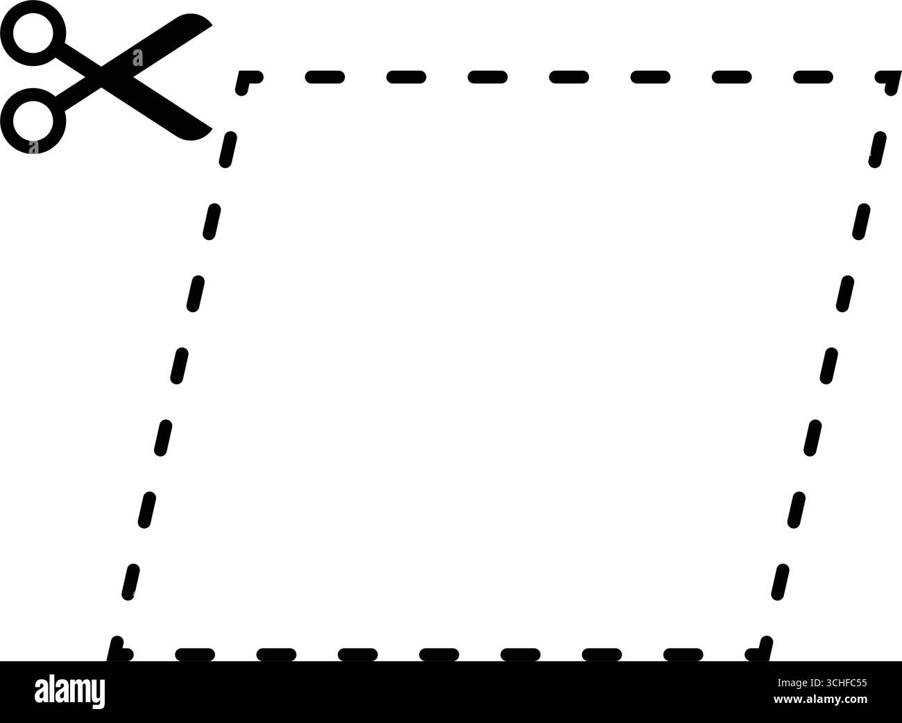 Elemento del foglio di lavoro con forma a parallelogramma per l'asilo e la scuola materna Illustrazione Vettoriale