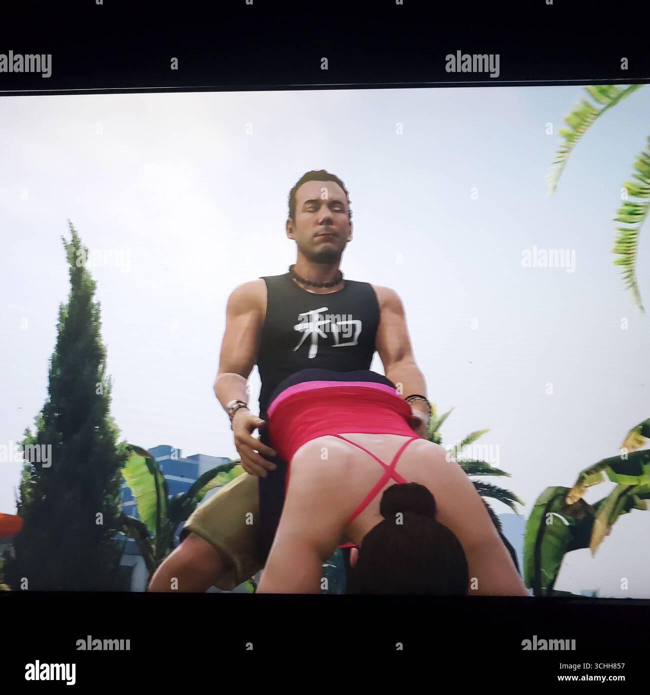 Grand Theft Auto V: Amanda De Santa e Trainer Scandal, Los Santos Foto Stock