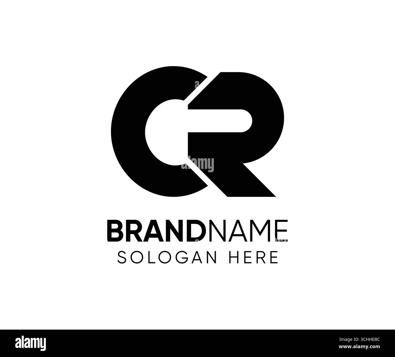 Logo CR e simbolo di design modello vettoriale creativo Illustrazione Vettoriale