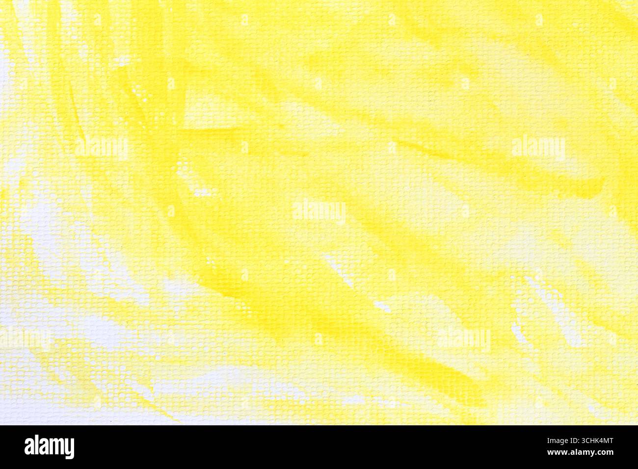 Pennello giallo ad acquerello sullo sfondo bianco della carta artistica per la progettazione nel vostro concetto di lavoro. Foto Stock