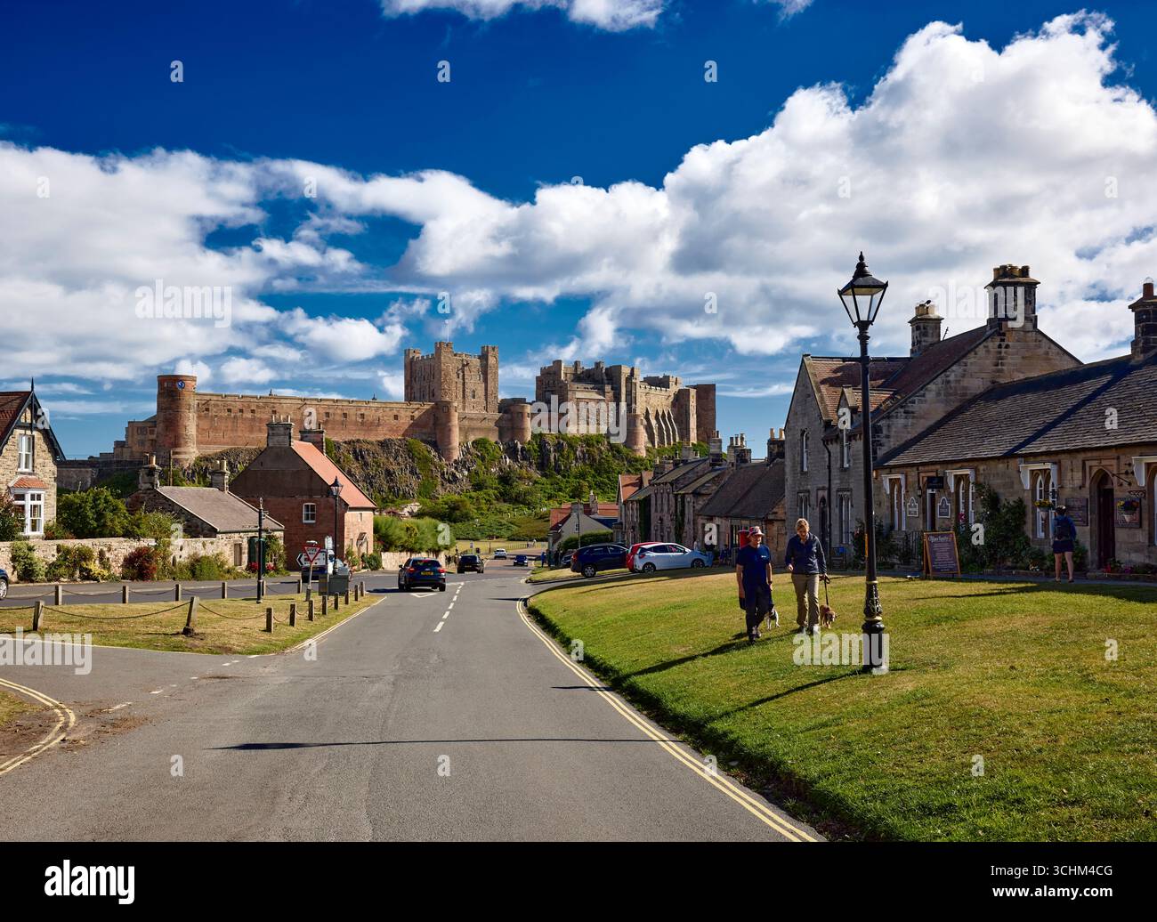 Il castello di Bamburgh Northumberland Foto Stock