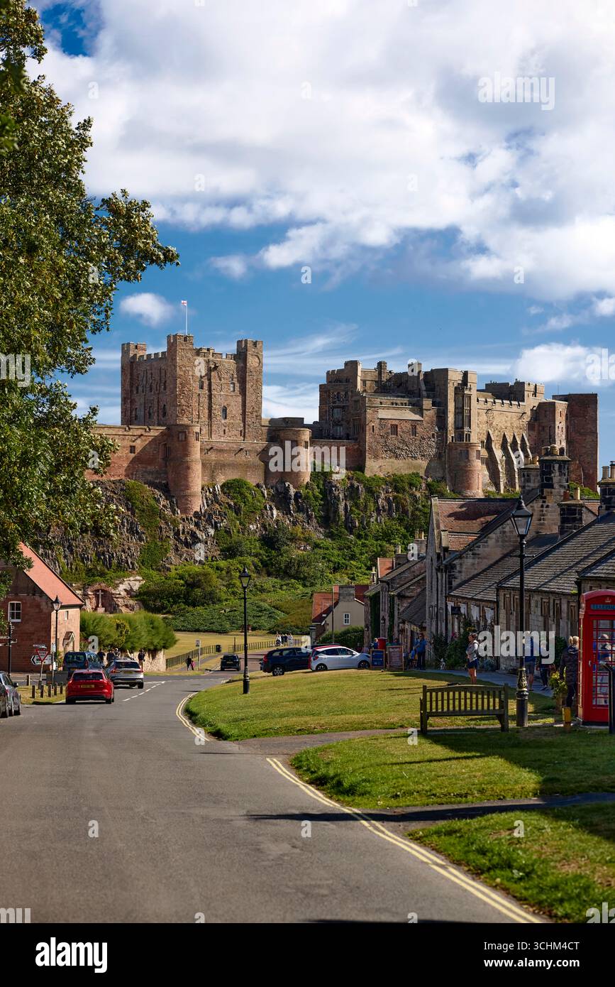 Il castello di Bamburgh Northumberland Foto Stock